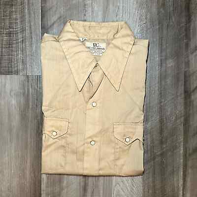 #ad Dee Cee Brand Vintage Western Short Sleeve Pearl Snap Button Shirt 16.5 Large $30.00