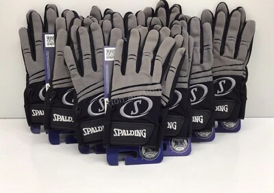 #ad 11 Pairs Spalding Pro Series Royal Grey S Adult Batting Gloves $24.99