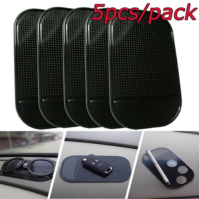 #ad Anti Slip Mat Car Sticky Dashboard Black Carrier for Car Antiskid Pad 5 PCS Pack $6.17