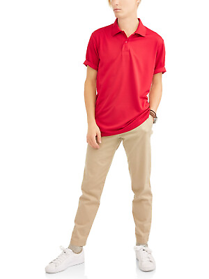 #ad Wonder Nation Boys School Uniform SS Performance Poly Polo Shirt 8 10 12 14 16 $12.79
