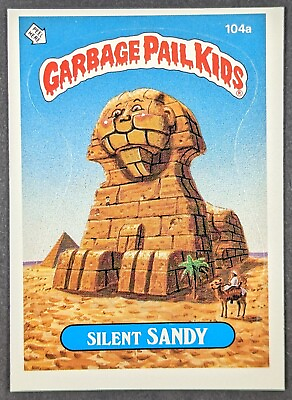 #ad Vintage 1986 Silent Sandy Garbage Pail Kids Topps Sticker Card #104a NM $2.95