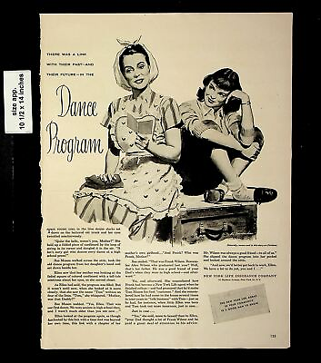 #ad 1950 Dance Program New York Life Insurance Agent Vintage Print Ad 19238 $4.98