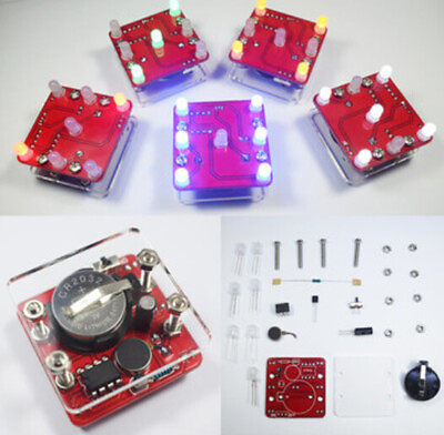 #ad DIY Swing Shaking LED Dice Kit With Small Vibration Motor Diy Electronic Kits $5.74