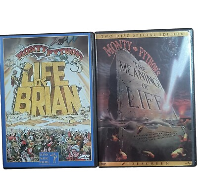 #ad Two DVDs Monty Python Life of Brian The Meaning of Life Movies $4.99
