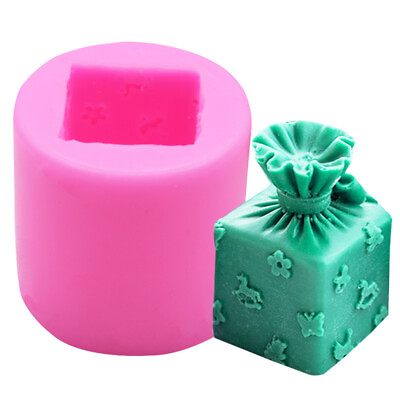 #ad Fondant Cake Chocolate Gift Box Candle Silicone Mold $11.88