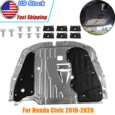 #ad 1 pc For Honda Civic 2016 2020 Engine Splash Guard Under Car Shield Cover Board $65.54