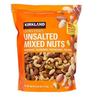 #ad Kirkland Signature Unsalted Mixed Nuts 40 Oz $25.85