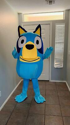 #ad 6#x27; 1quot; Mascot Costume for Adults Dog Bluey Full Outfit Cotton Christmas 185cmh $227.74