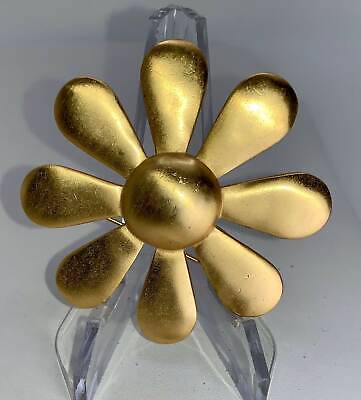 #ad Flower Daisy Full Shine Vintage Gold Pin Brooch D 8981 $34.99