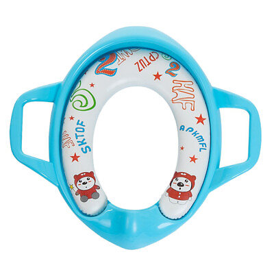 #ad Soft Padded Kids Toilet Seat with Handles Guard $10.83