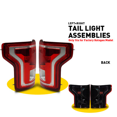 #ad 2Pc Tail Light Set For 2015 2017 Ford With F 150 Bulb Left and Right Tail Lamp $94.99
