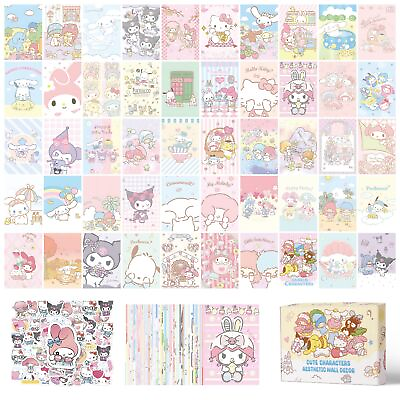 #ad 130PCS Anime Room Decor Set – 70 4x6 inch Colorful Dreamy Kawaii Posters 60 ... $30.79