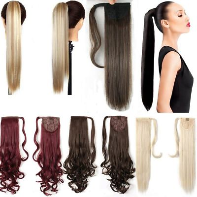 #ad US Lady New Clip In Hair Extension Pony Tail Wrap Around Ponytail as Real Style $14.75