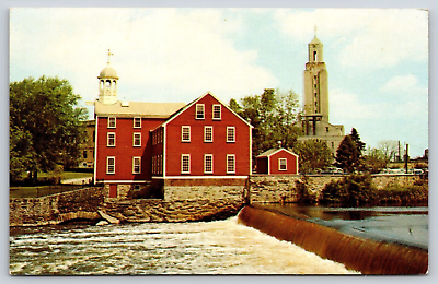 #ad Original Old Vintage Antique Postcard Old Slater Mill Pawtucket Rhode Island $5.99