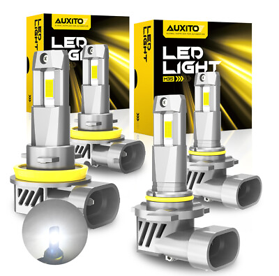#ad AUXITO 9005 9006 H11 H8 T10 LED Bulbs Combo Headlight High Low Beam FOG LIGHT EA $7.21