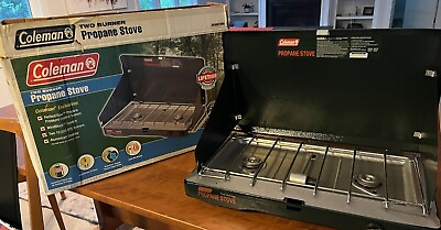 #ad Coleman Two Burner Propane Camping Stove Grill $48.00