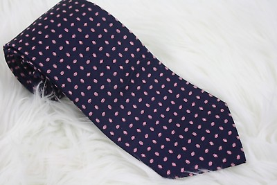 #ad Brooks Brothers 346 Mens Blue Pink 100% Pure Silk Geometric Neck Tie Necktie C $22.49