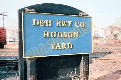 #ad Vtg 1977 Duplicate Train Slide Damp;H Delaware amp; Hudson Railway Yard Sign X3D106 $7.50