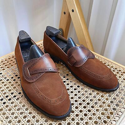 #ad Italian Mens Suede Leather British Comfortable Formal Dress Shoes Casual Loafers $135.91