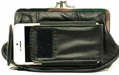 #ad Genuine Leather COIN PURSE Wallet For Women Cell Phone Pocket Snap Closure $10.99