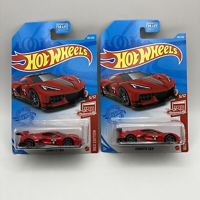 #ad Hot Wheels Red Edition Corvette C8.R Target Exclusive Lot of 2 Imperfect Cards $35.99