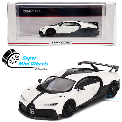 #ad TSM Model 1:43 Bugatti Chiron Pur Sport White Diecast TSM430594D $49.99