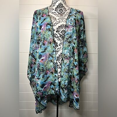 #ad Womens Floral Kimono Sheer Shawl Bohemian Hippie Feminine Spring Essential $8.99