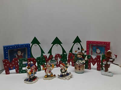 #ad Christmas Santa and Snowman Indoor Decorations. $4.50