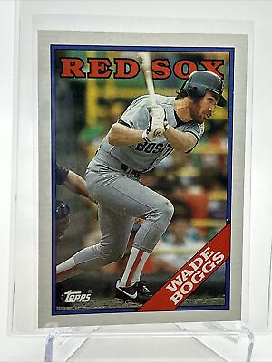 #ad 1988 Topps Wade Boggs Baseball Card #200 Mint FREE SHIPPING $1.25