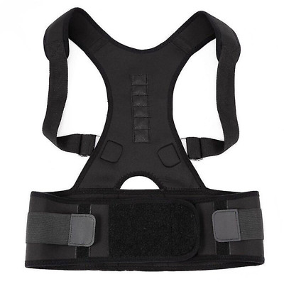 #ad Posture Corrector Support Magnetic Back Shoulder Brace Belt Band For Men Women $8.11