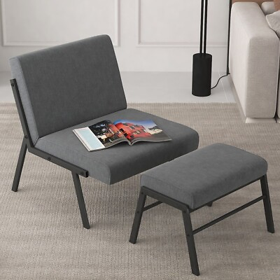 #ad Accent Chair with Ottoman Modern Upholstered Accent Chair Linen Sofa Chair $119.99