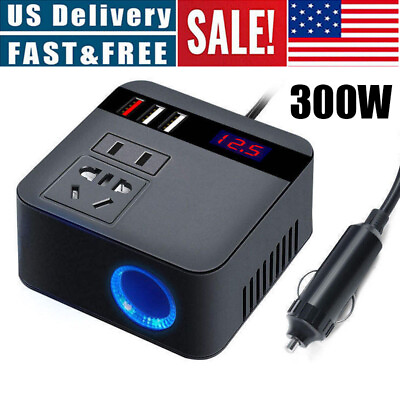 #ad 300W Car Power Inverter Newly Car Plug Adapter Outlet Charger DC 12V to 220V CE $19.99