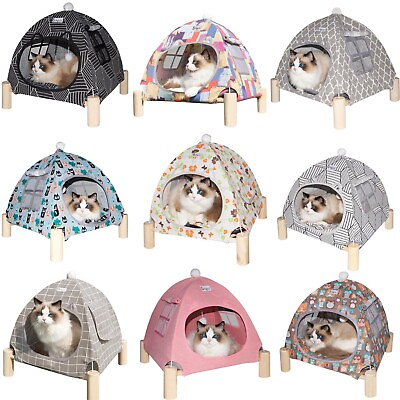 #ad Dog Cat Tent Bed Pet Teepee House Removable Portable Indoor Outdoor Tent Cover $35.99