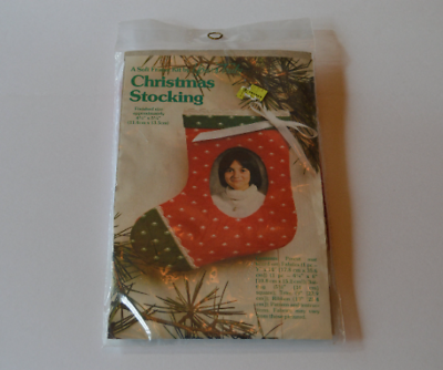 #ad Vintage 1981 Soft Frame Kit by Yours Truly Christmas Stocking NEVER BEEN OPENED $6.99