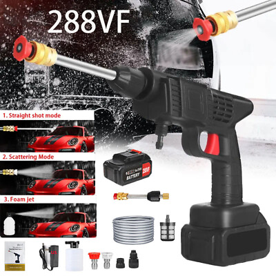 #ad Cordless Electric High Pressure Water Spray Car Gun Portable Washer Cleaner Tool $30.69