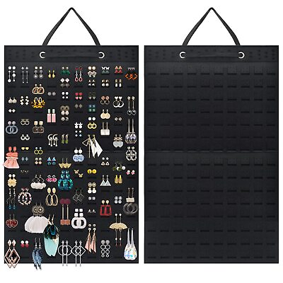 #ad Earrings Organizer Hanging Earring Holder Holds up to 300 Pairs Stud Earring O $13.08