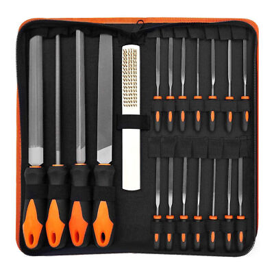 #ad File Set 19Pcs Hand Metal File Drop Forged Alloy Steel File Set with Carry Case $21.99