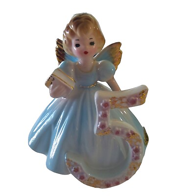 #ad VTG Josef Original 5 Year Birthday Angel Figurine $20.50