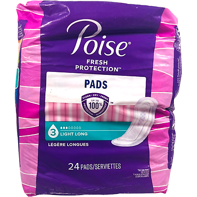 #ad POISE Pads Fresh Protection Light Long # 3 $12.69