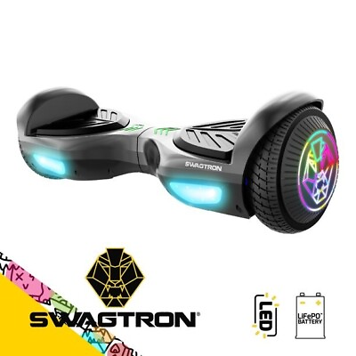 #ad Swagtron Hoverboard w Light Up Wheels 7 Mph Kids Self Balancing Scooter UL2272 $64.99