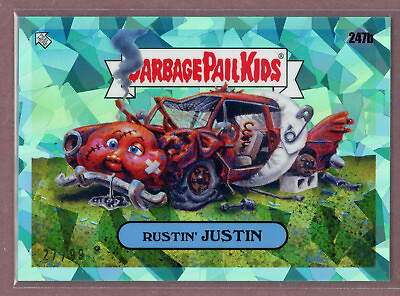 #ad 2023 Topps Chrome Sapphire Garbage Pail Kids Aqua #247b Rustin#x27; JUSTIN 99 $39.98