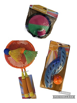 #ad Backyard Outdoor Summer Games for the Family Racket Ball Catch Ball amp; Scoop $13.19