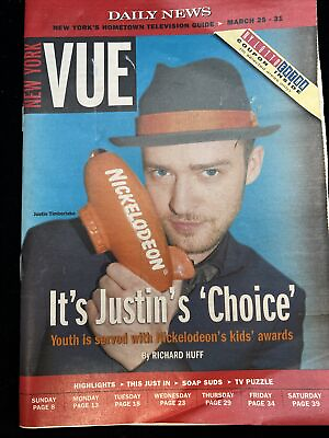 #ad #ad New York VUE 2006 March 25 31 Justin Timberlake Nickelodeon Kids Choice Award $29.95