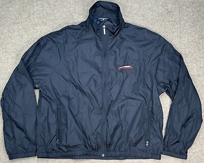 #ad Polo Sport Ralph Lauren Mens Vtg Full Zip Long Sleeve Windbreaker Jacket Size L $54.99