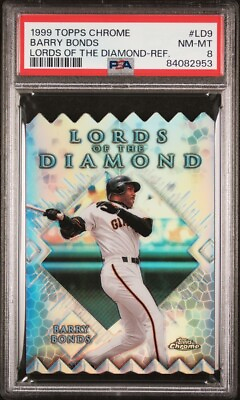 #ad 1999 Topps Chrome Lords Of The Diamond Refractor #LD9 Barry Bonds PSA 8 $39.99