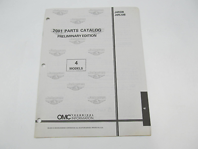 #ad 5001620 OMC Johnson 4 HP Outboard Prelim Parts Catalog 2001 $17.95