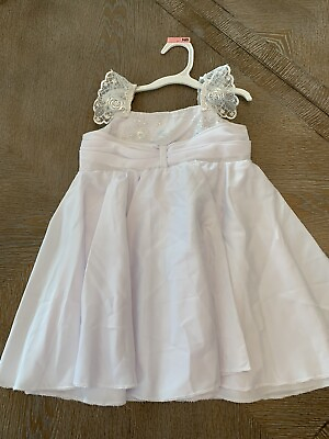 #ad Lovely Little Toddler Girls White Eyelet Special Occasion Dress Size 3T $18.00