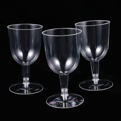 #ad 8 Plastic Cups Wedding Flutes Dessert Glasses Whiskey Beer Multi use MU $11.98