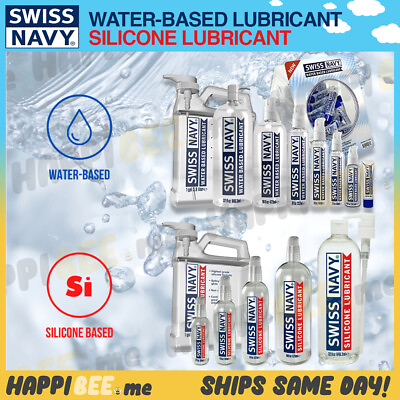 #ad SWISS NAVY Water Personal Lubricant🍯Silicone Lube Long Lasting Glide Toy Sex $29.40