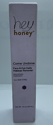 #ad NEW NIB Hey Honey Come Undone Face amp; Eye Makeup Remover Full Size 1.4oz AUTHNtC $26.50